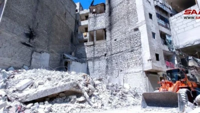 انهيار بناء غير مأهول بفعل الأمطار