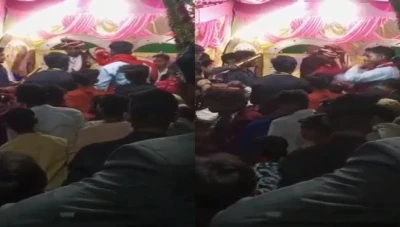 بالفبديو... عروس تصفع عريسها خلال حفل الزفاف