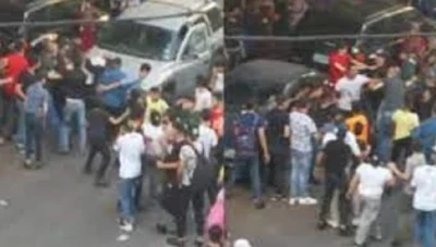 فيديو لإمرأة تدهـ.ـس تلاميذ سوريين بسيارتها