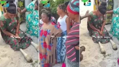 إمرأة تحولت إلى عنزة بعد خيانـ.ـتها لزوجها (فيديو)