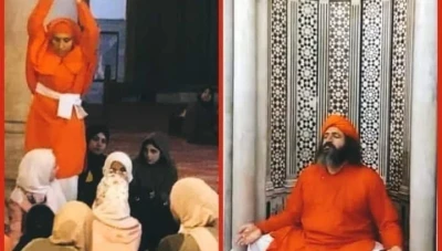 هنود يمارسون طقوسهم داخل الجامع الأموي بدمشق... صور