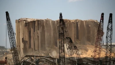 انهيار الكتلة الشمالية بمرفأ بيروت