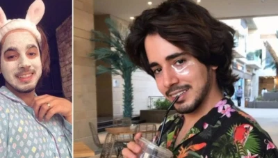 المتـ.ـحول بدر خلف ينشر صورة لزوجه وابنه ويدعو الله ان يحفظهم