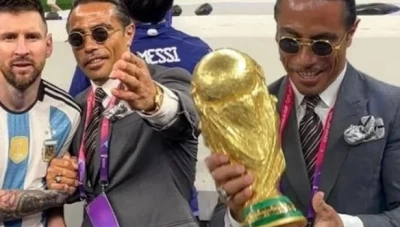 بالفيديو..  الشيف التركي نصرت "حبيب الملح" وهو يلاحق ميسي من أجل التقاط صورة معه