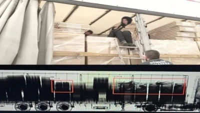 اكتشاف 7 مهاجرين في شاحنة متجهة إلى اليونان بعد الكشف بالأشعة السينية