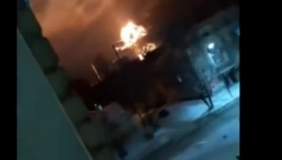 النيران تلتهم مصفاة نفط في روسيا