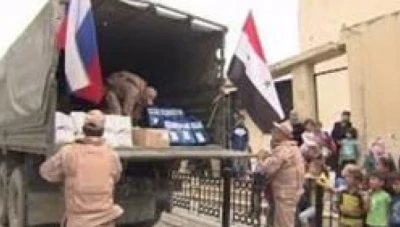 روسيا توزّع مساعدات إنسانية على سكان الغوطة الشرقية