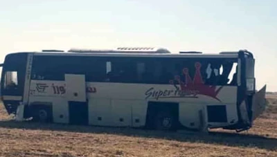 حـا.دث انقـ.ـلاب حافلة على طريق دمشق يؤدي إلى إصـا.بات ووفـ.ـيا.ت