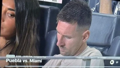 عدسات الباباراتزي تلتقط لحظة طريفة بين ميسي وزوجته أنتونيلا