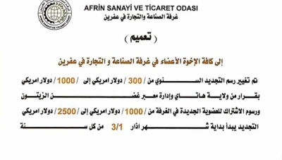 رفع رسوم التجديد في غرفة الصناعة والتجارة