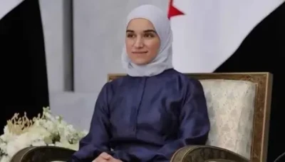 حرم أمير قطر تستقبل حرم الرئيس السوري في قصر لوسيل