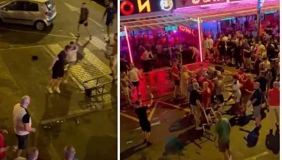 بالفيديو.. اشتباكات بين جماهير إنجلترا وويلز قبل مباراتهما في كأس العالم