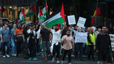 إغلاق جسر بروكلين في نيويورك أمام مظاهرة تضامن مع الفلسطينيين