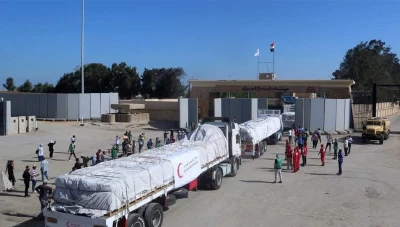 قافلة المساعدات الأممية تعبر إلى غزة: إرسال قياسي من المواد الإنسانية
