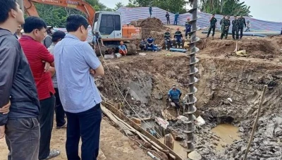 سقـ.ـوط طفل في حفرة بعمق 35 مترا