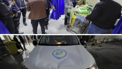 استهـ.ـداف فرق الدفاع المدني خلال مهمة إطفاء في مدينة حلب