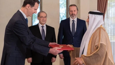 الأسد يقبل أوراق اعتماد سفير الإمارات في سوريا