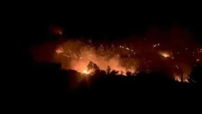 انـدلاع حـريق ضـخم امتد لمساحات واسعة بدمشق