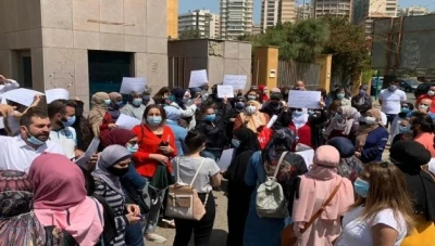 اعـتصـام في طرابلس للمـطالـبة بإخـلاء مدرسة من اللاجئـين السورييـن