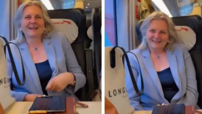 مفاجأة على متن قطار روسي: فتاة سعودية تلتقي وزيرة الخارجية النمساوية السابقة