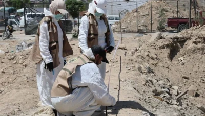 الهيئة الوطنية للمفقودين تُجري تقييماً أولياً لموقع مُبلغ عنه في حي جوبر بدمشق