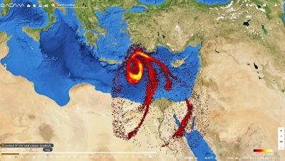 خطـورة كتلة غاز ثنائي أكسيد الكبريت القادمة إلى سورية
