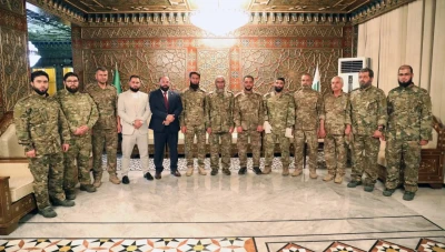 استقبال 200 حاج من جرحى الدفاع في مطار دمشق ضمن منحة رئاسية