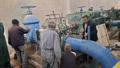 إنجـ.ـازات مؤسسة المياه في حلب: تشـغيل مضـخة جديدة لزيـادة المياه الواصـلة إلى المدينة