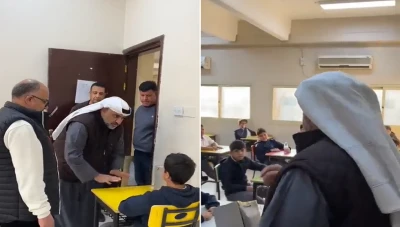 فيديو مؤثـر لمدير مدرسة يواسـ.ـي طفل فـ.ـقد والديه