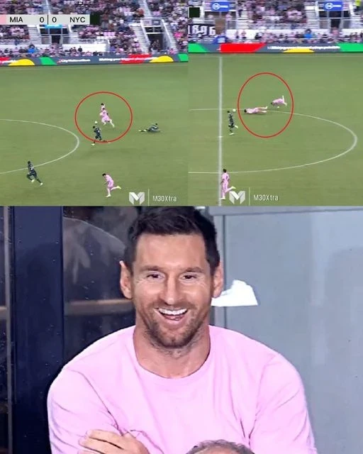 بالفيديو.. ميسي يدخل في حالة من الضحك الهيستيري أثناء مشاهدة فريقه انتر ميامي بعد اصطدام غريب حدث بين اللاعبين
