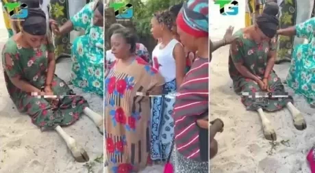 إمرأة تحولت إلى عنزة بعد خيانـ.ـتها لزوجها (فيديو)