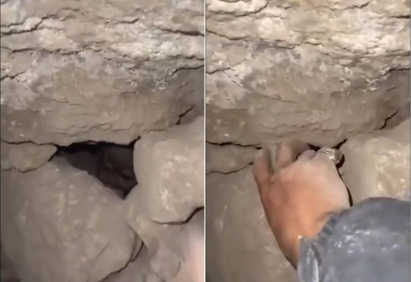 بالفيديو.. العثور على كائن غريـب يشبه البشر مخـتبئ في كهف