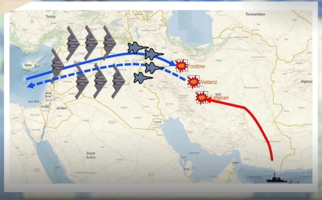 البنتاغون يكشف مسار المقـ.ـ اتلات التي ضـ.ـربت منشآت نـ.ـووية داخل إيران