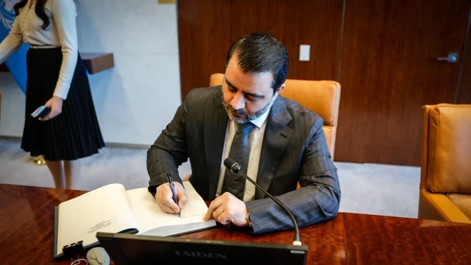 وزير الخارجية السوري أسعد الشيباني يلتقي الأمين العام للأمم المتحدة: دعم لرفع العقوبات وتعزيز التعاون الدولي