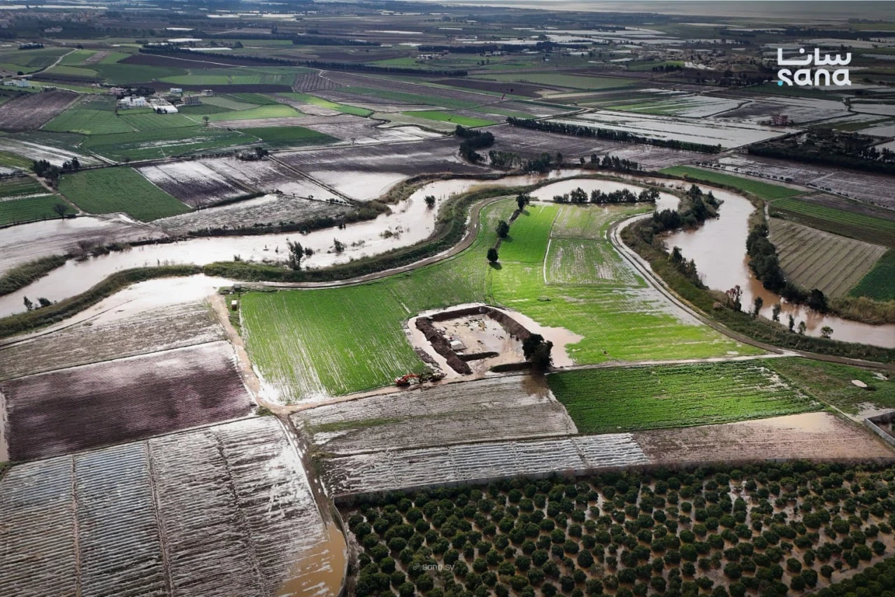 هطولات مطرية غزيرة تنعش الموارد المائية في محافظة طرطوس