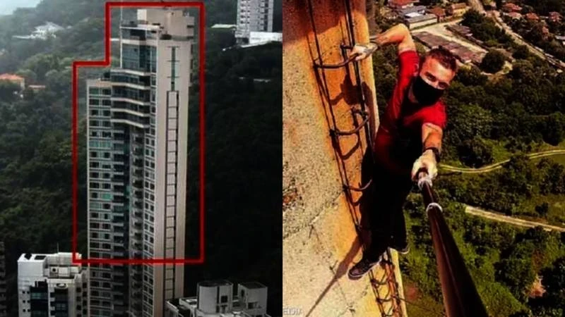 نهاية مأساوية لمغامر فرنسي مشهور بعد سقوطه من الطابق الـ68 في أعلى ناطحة سحاب في هونغ كونغ