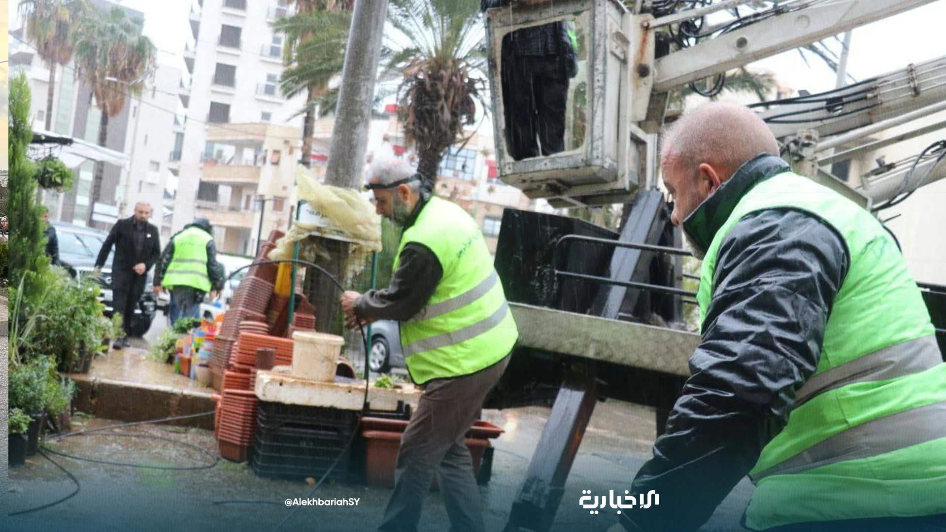 جولة ميدانية لمتابعة إصلاح الأضرار في شبكة كهرباء طرطوس بعد الأحوال الجوية