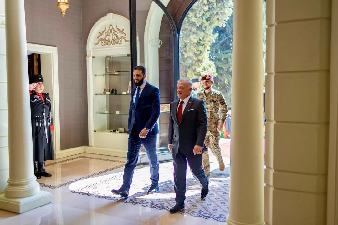 الديوان الملكي الأردني: جولة حوارية مثمرة بين الملك عبد الله الثاني والرئيس السوري أحمد الشرع