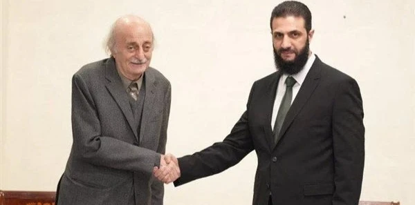 أحمد الشـرع خـلال لقـائه وليـد جنـبلاط: سوريا تسـعى لبـناء شـراكة استـراتيـجية مع لبـنان