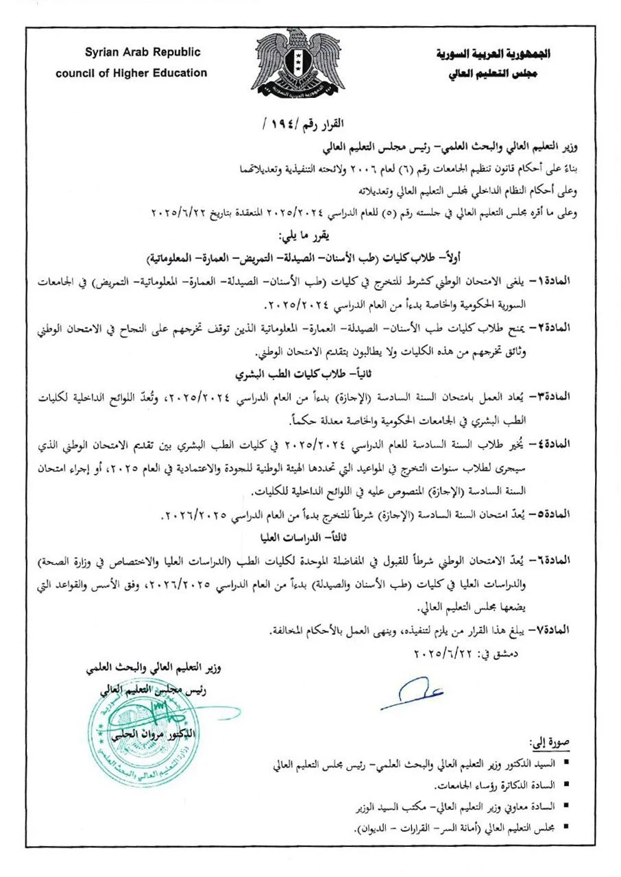 إلغاء الامتحان الوطني لعدة اختصاصات جامعية وعودة امتحان الإجازة في الطب البشري بدءًا من 2024