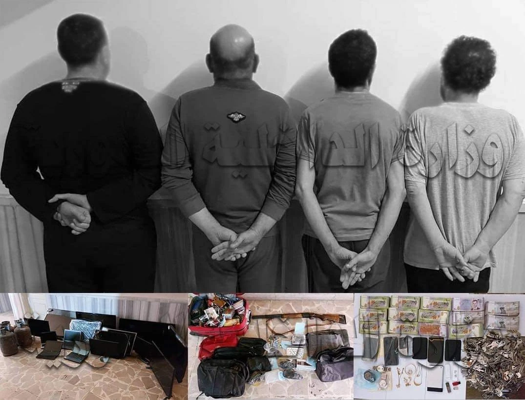 القبض على أربعة أشخاص في حلب لإقدام أحدهم على سرقة حوالي ثلاثين منزل ومكتب وقيام الآخرين بتصريف المسروقات