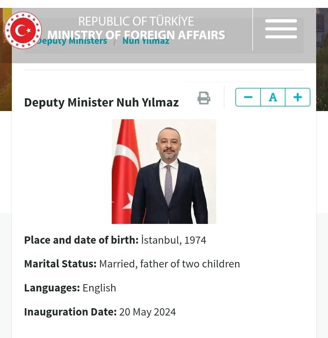 نوح يلماز سفيراً جديداً لتركيا في سوريا بخبرة دبلوماسية واستخباراتية واسعة