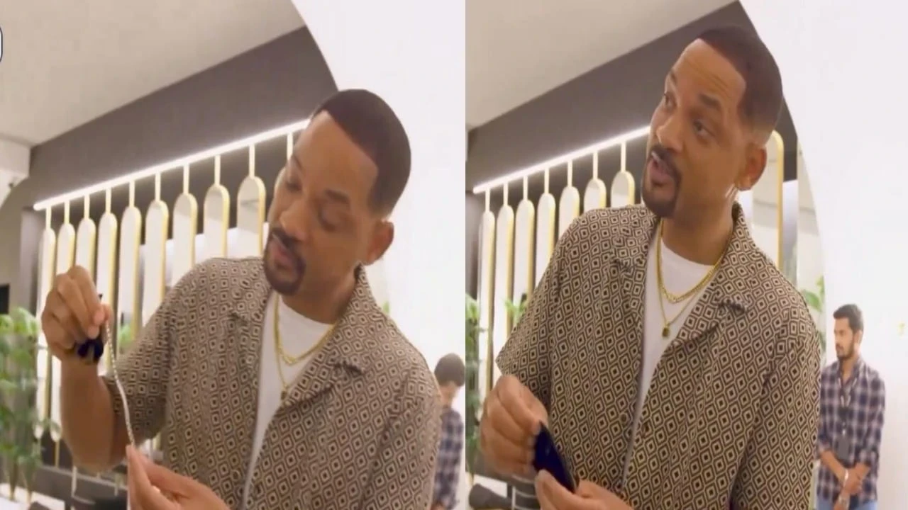 بالفيديو... عامل مصري يهدي ويل سميث هدية غريبة تثير إعجابه